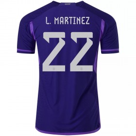 Jalkapallo Pelipaidat/Peliasut Argentiina L. MARTINEZ 22 Vieraspelipaita Mm-Kisat 2022